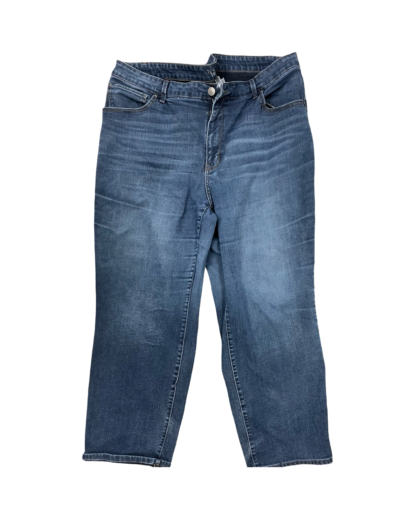 Jeans Straight By Time And Tru In Blue Denim, Size:24