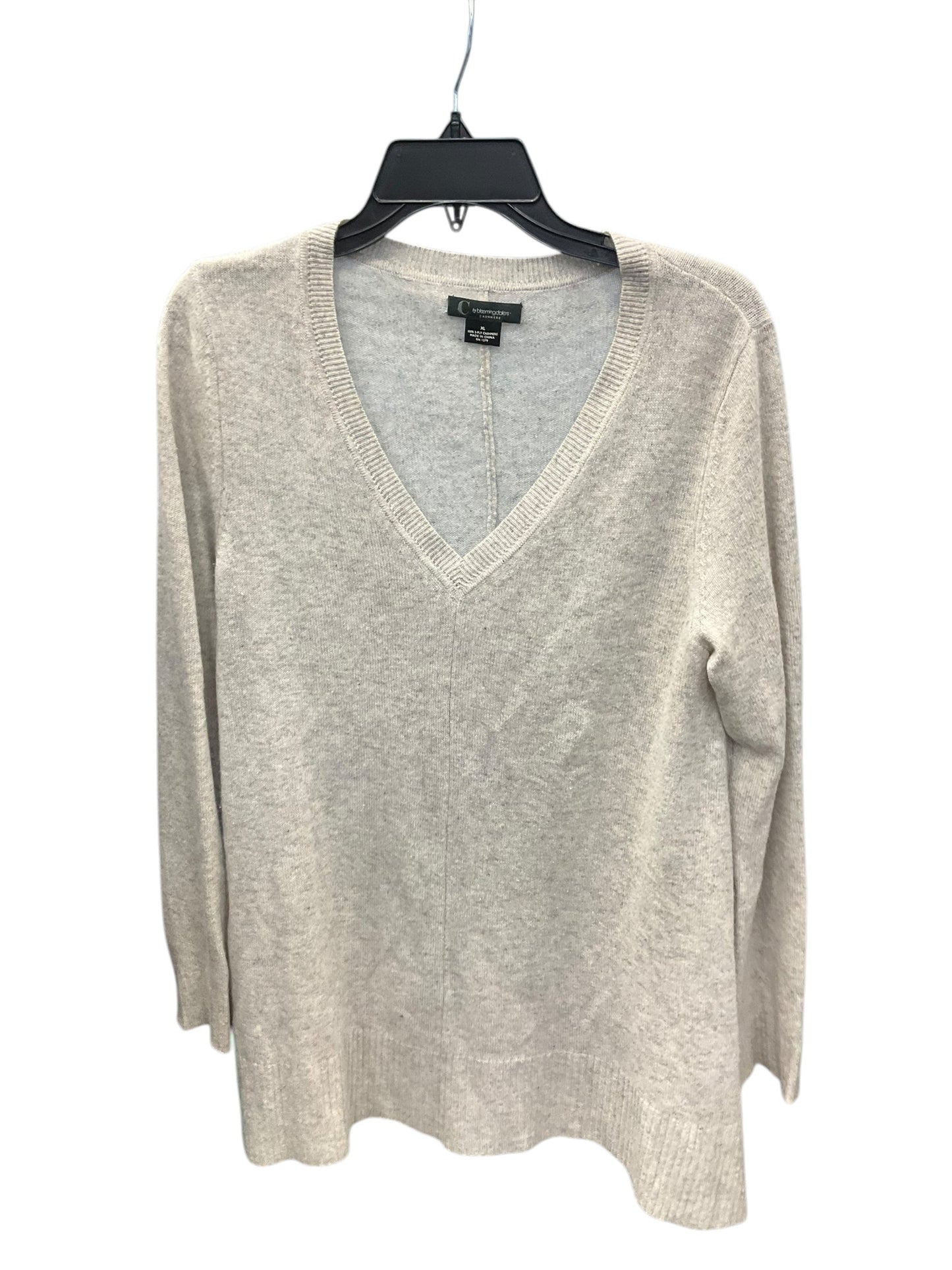 Sweater Cashmere By Bloomingdales In Grey, Size: Xl