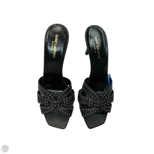 Shoes Luxury Designer By Yves Saint Laurent In Black, Size: 8.5