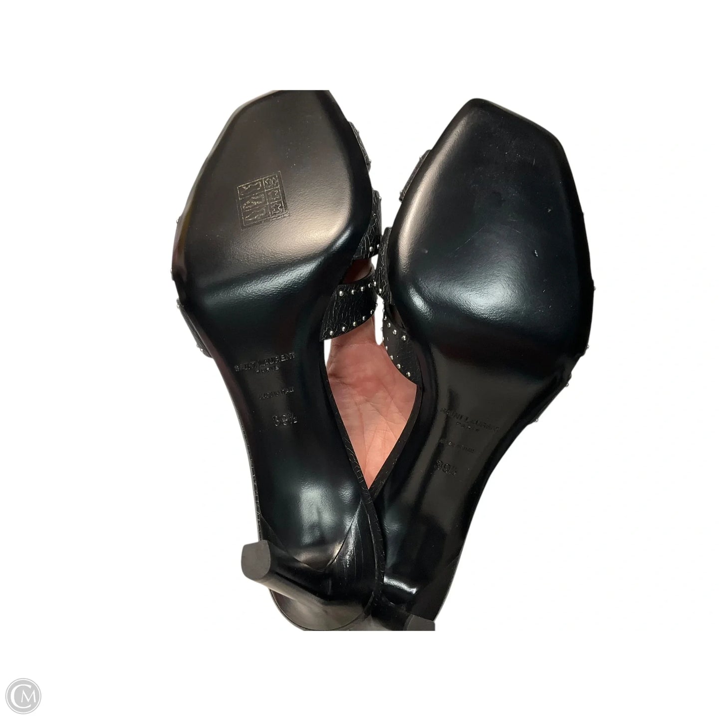 Shoes Luxury Designer By Yves Saint Laurent In Black, Size: 8.5