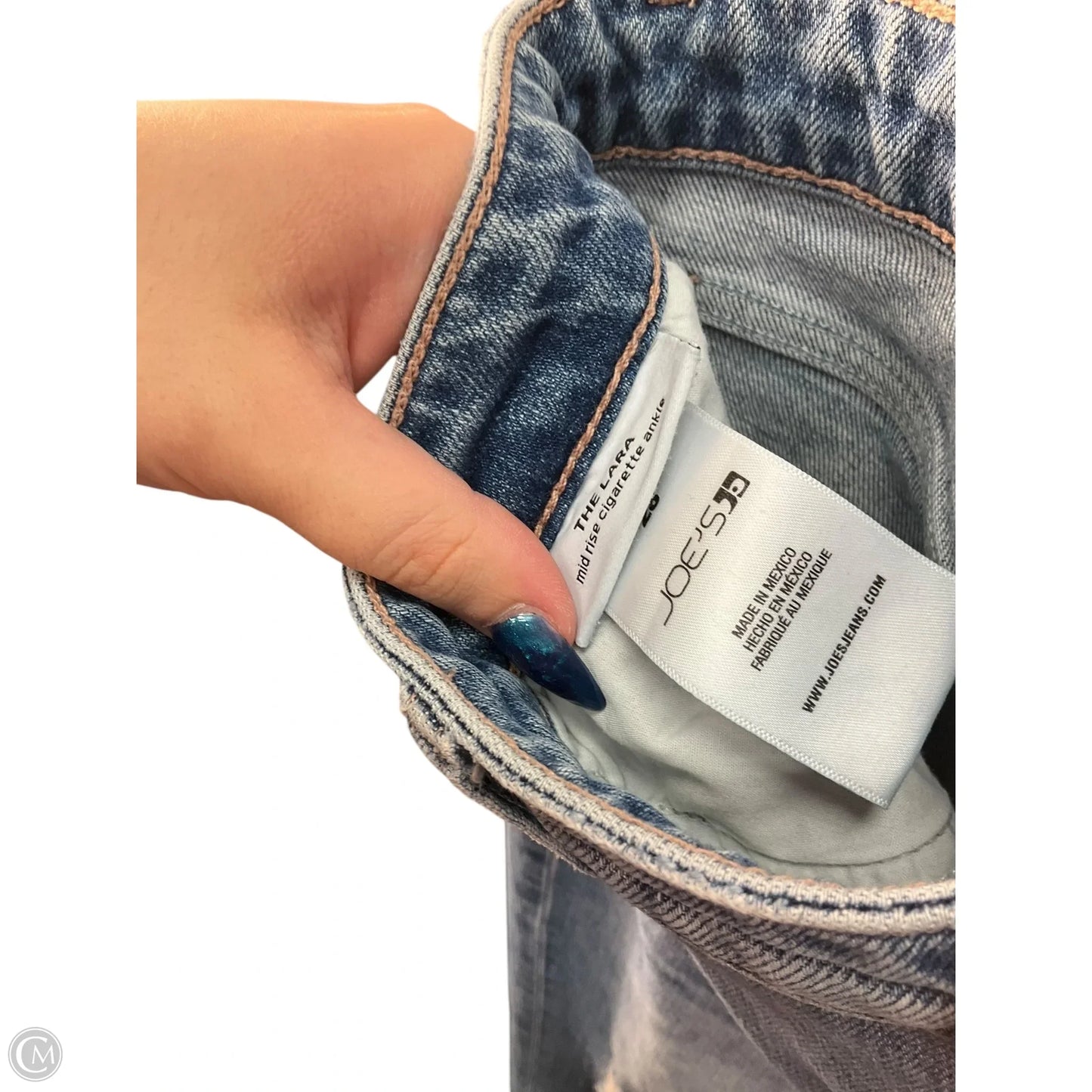 Jeans Cropped By Joes Jeans In Blue Denim, Size: 6