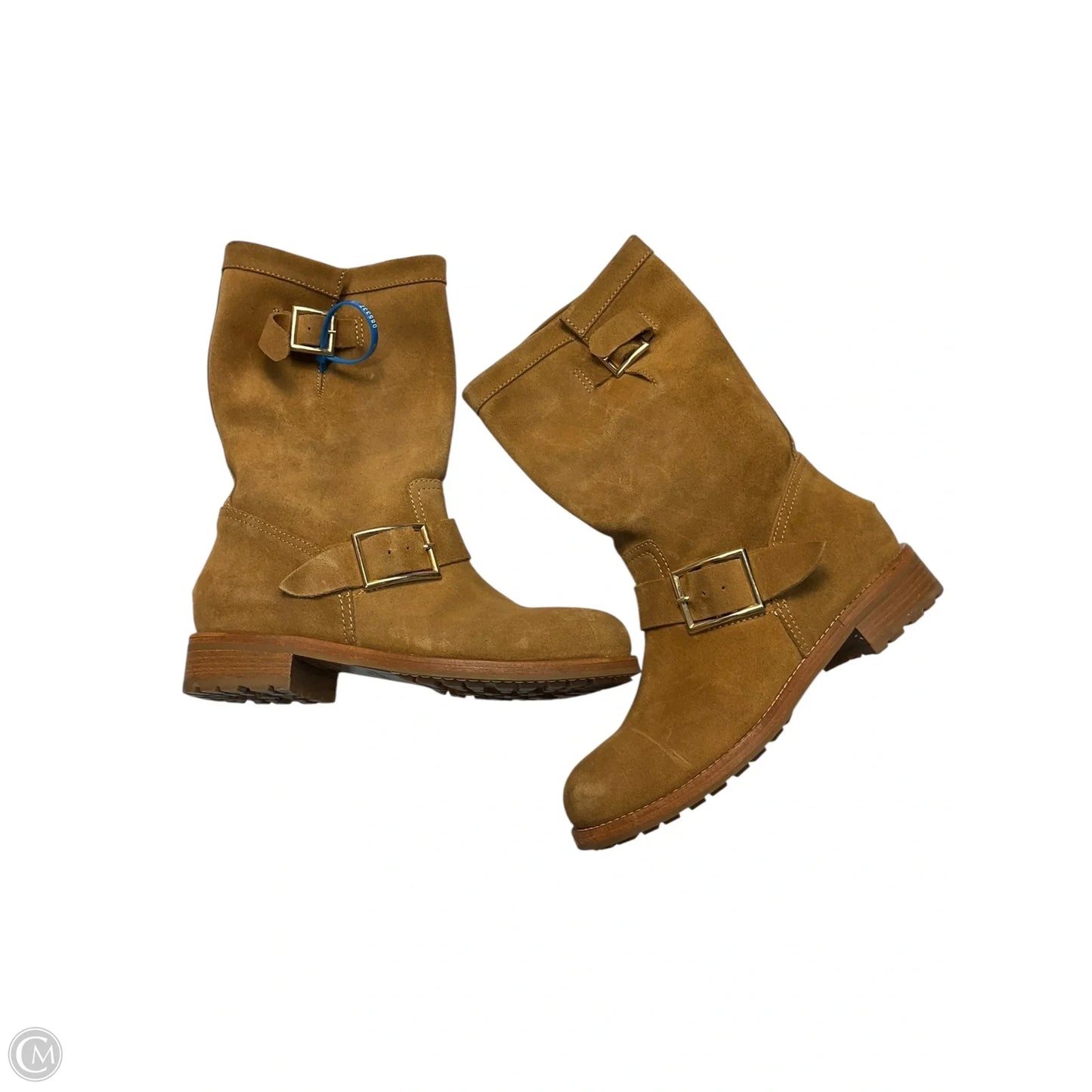 Boots Luxury Designer By Jimmy Choo In Tan, Size: 6