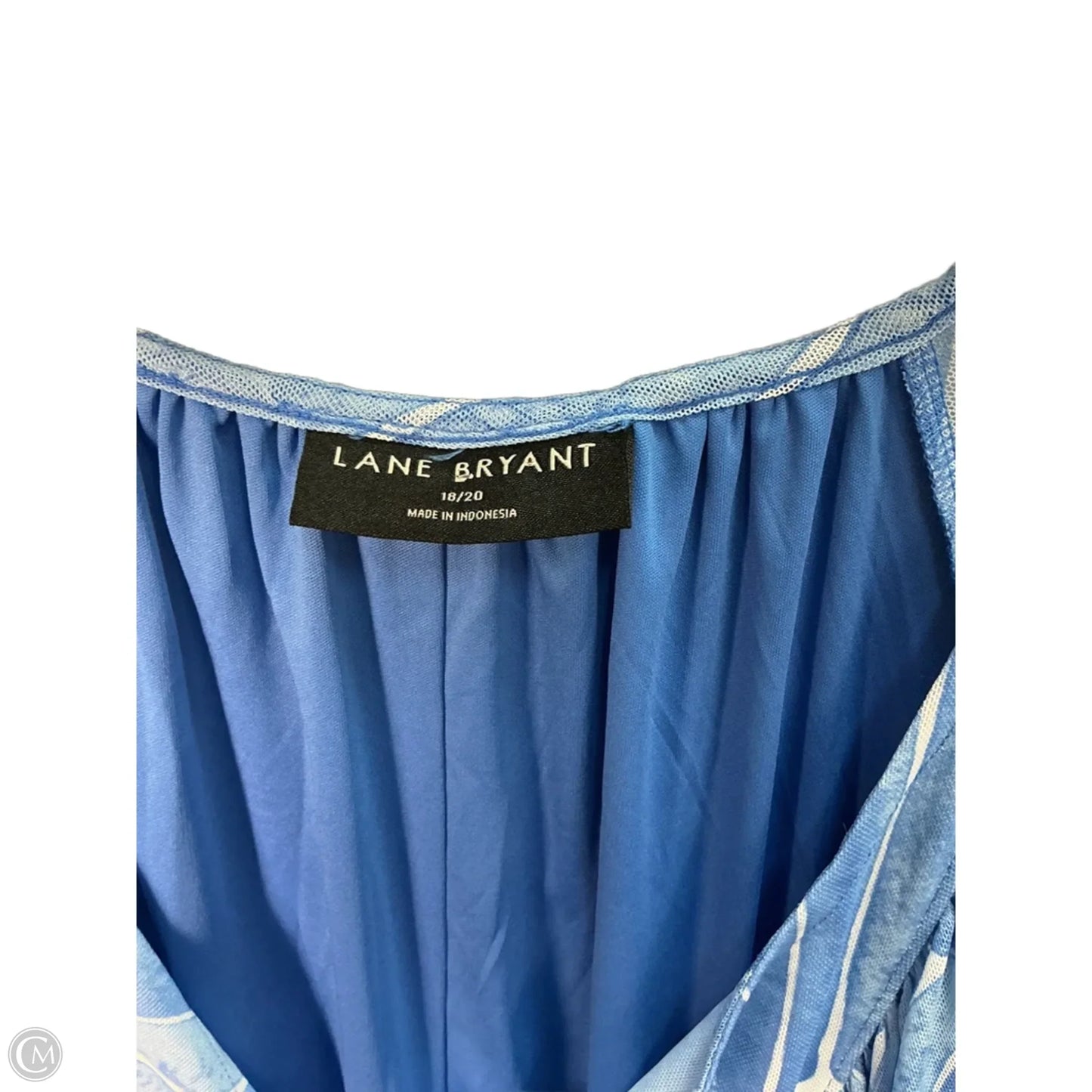 Top 3/4 Sleeve By Lane Bryant In Blue, Size: 18