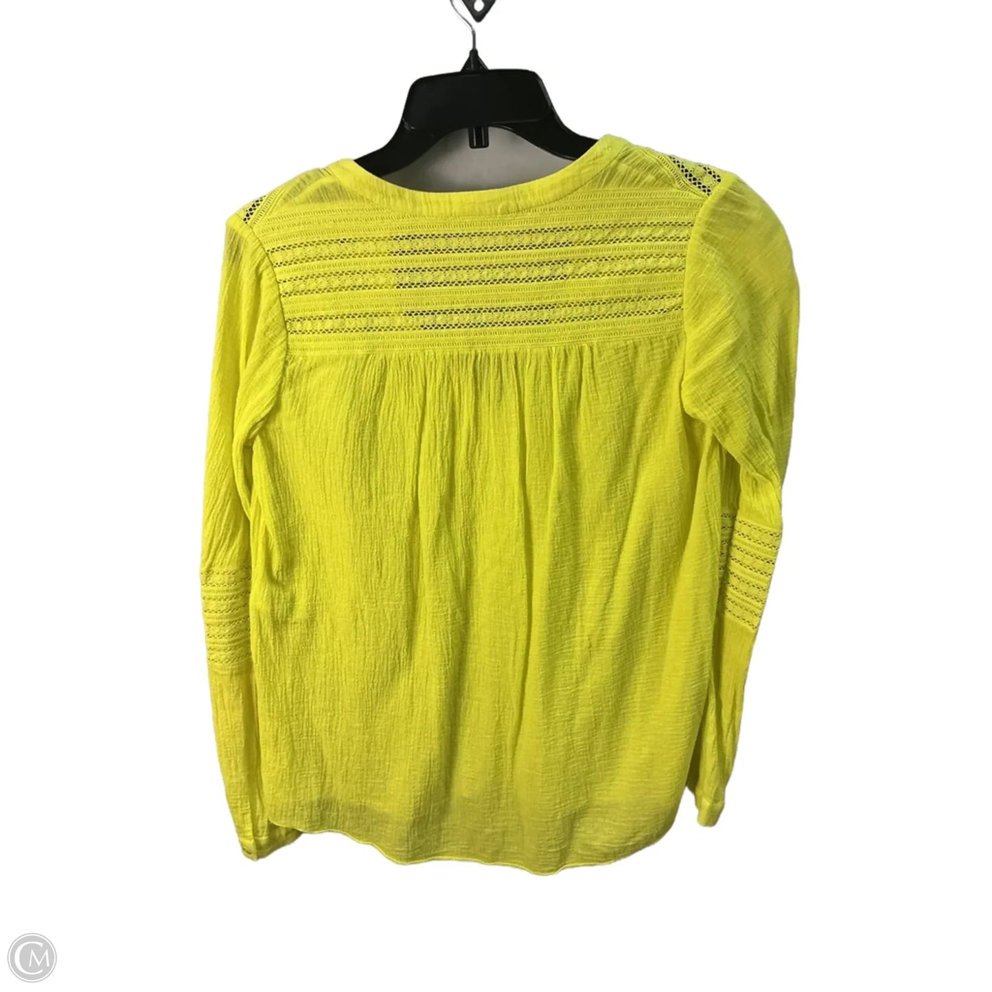 Top Long Sleeve Designer By Diane Von Furstenberg In Yellow, Size: 4