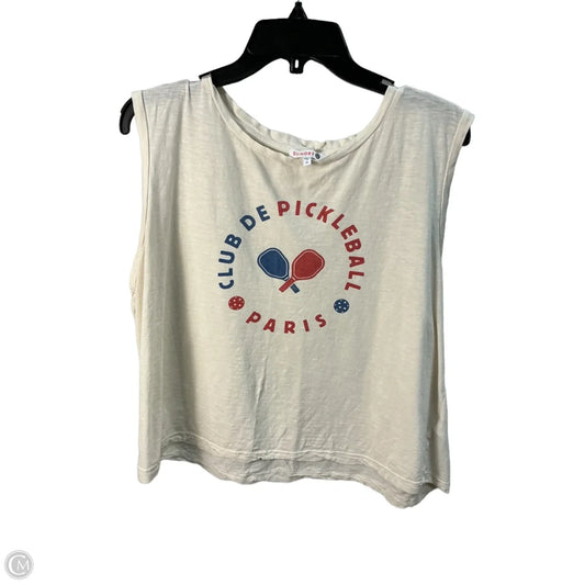 Top Sleeveless Basic By Sundry In Cream, Size: Xl