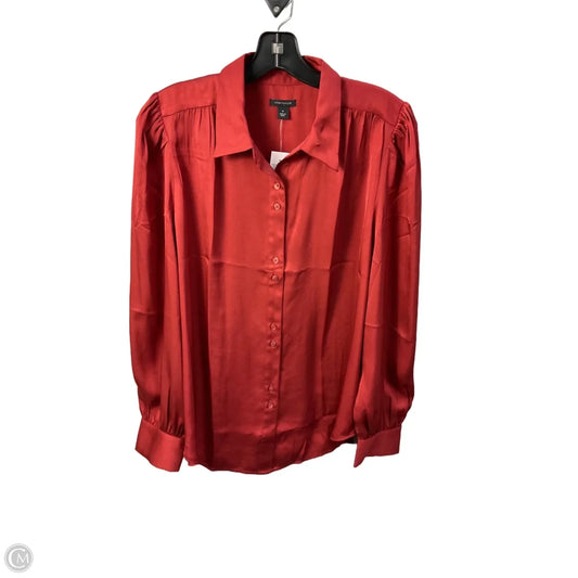 Top Long Sleeve By Ann Taylor In Red, Size: M