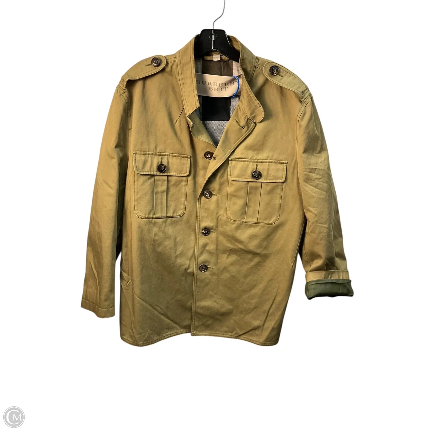 Jacket Luxury Designer By Burberry In Green, Size: Xl