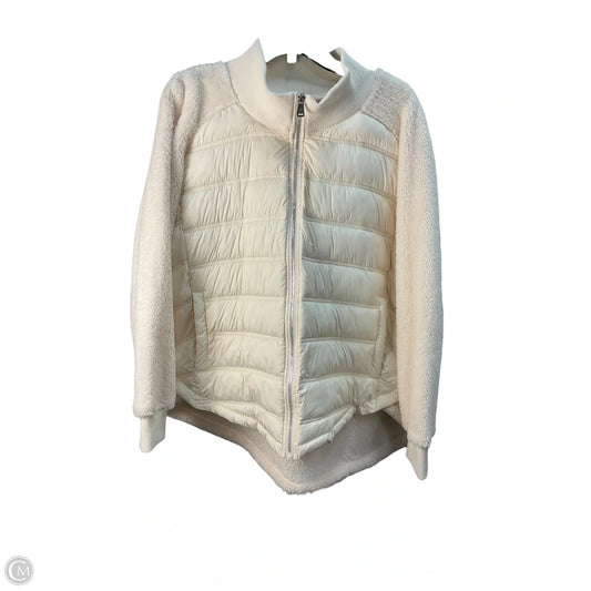 Jacket Faux Fur & Sherpa By Bernardo In Cream, Size: 18