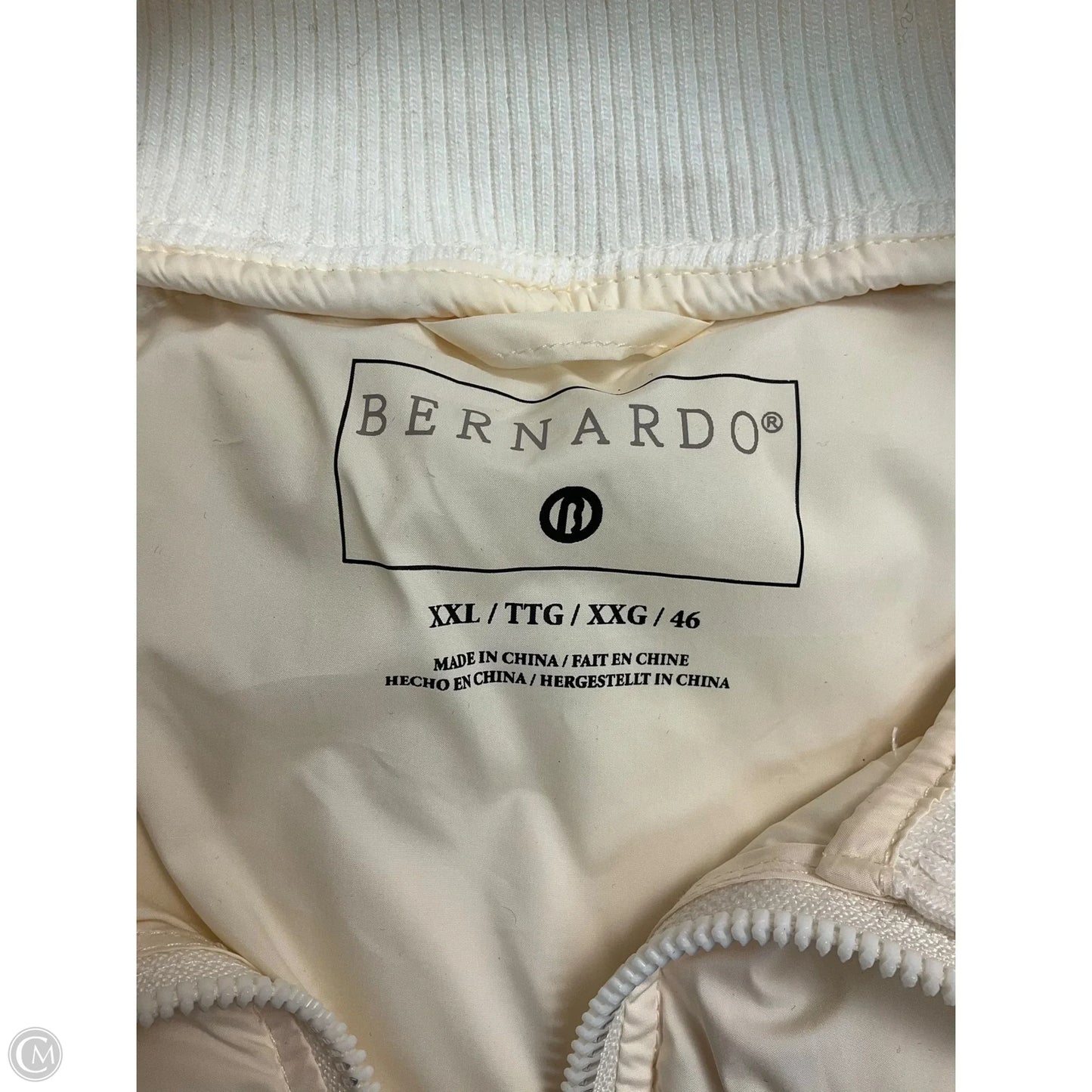 Jacket Faux Fur & Sherpa By Bernardo In Cream, Size: 18