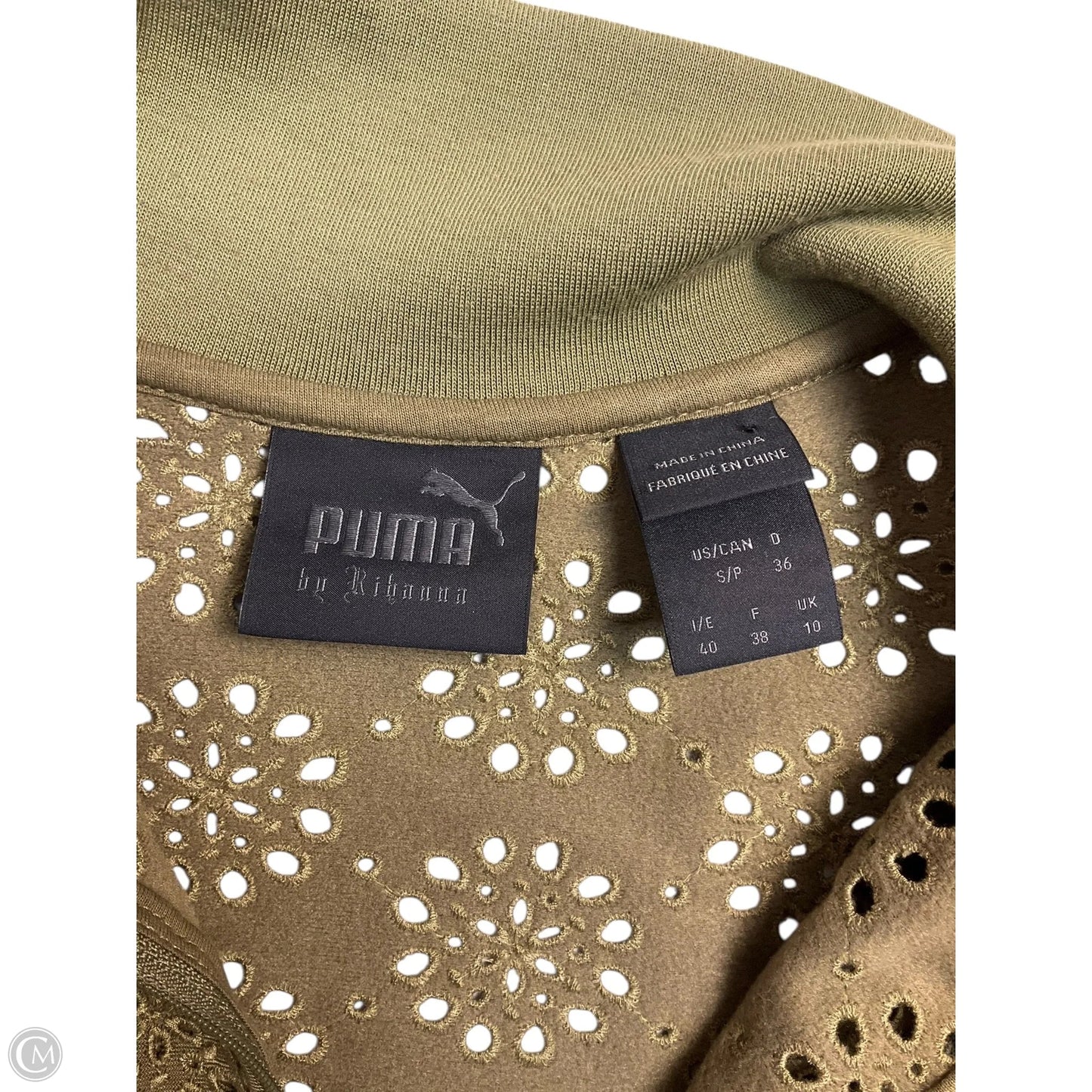 Athletic Jacket By Puma In Green, Size: S