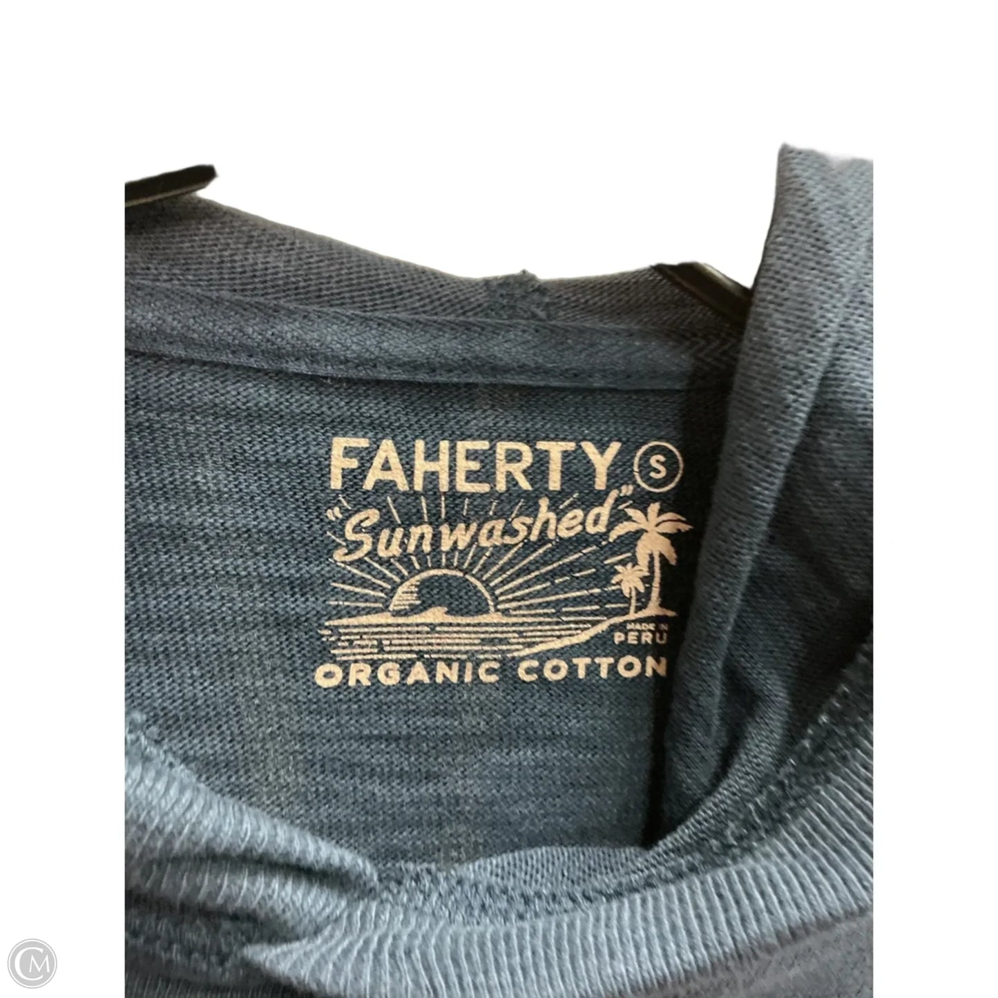 Top Long Sleeve By Faherty In Navy, Size: S