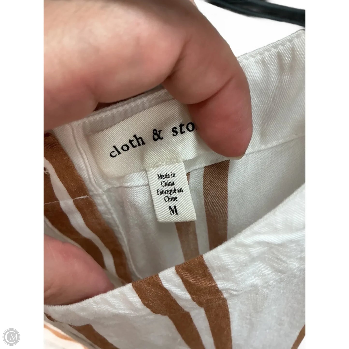Top Sleeveless By Cloth & Stone In White, Size: M