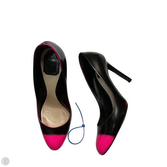Shoes Luxury Designer By Dior In Black & Pink, Size: 9