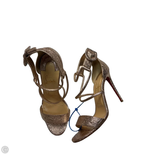 Shoes Luxury Designer By Christian Louboutin In Rose Gold, Size: 9