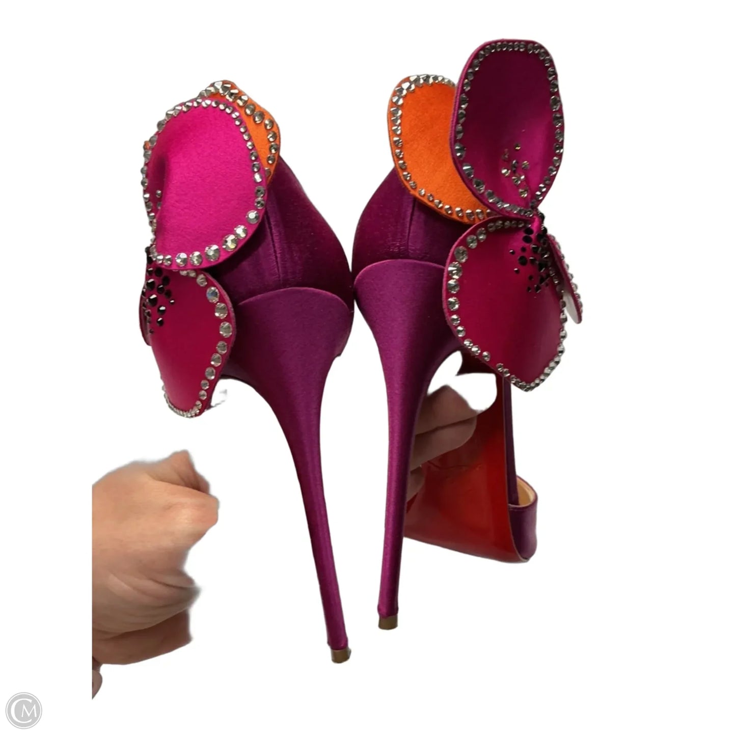Shoes Luxury Designer By Christian Louboutin In Pink, Size: 9.5