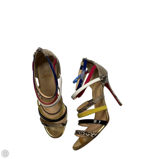 Shoes Luxury Designer By Christian Louboutin In Snakeskin Print, Size: 9