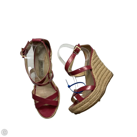 Shoes Luxury Designer By Jimmy Choo In Pink, Size: 9.5
