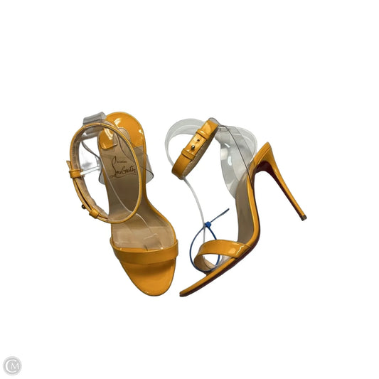 Shoes Luxury Designer By Christian Louboutin In Yellow, Size: 8.5