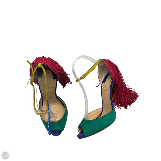 Shoes Luxury Designer By Christian Louboutin In Multi-colored, Size: 9