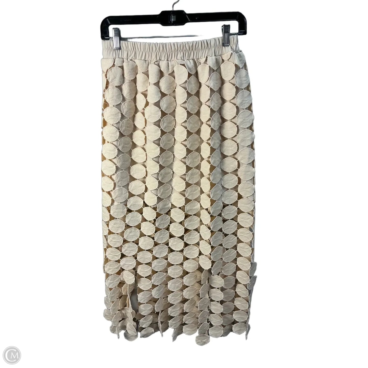 Skirt Midi By Clothes Mentor In Cream, Size: S