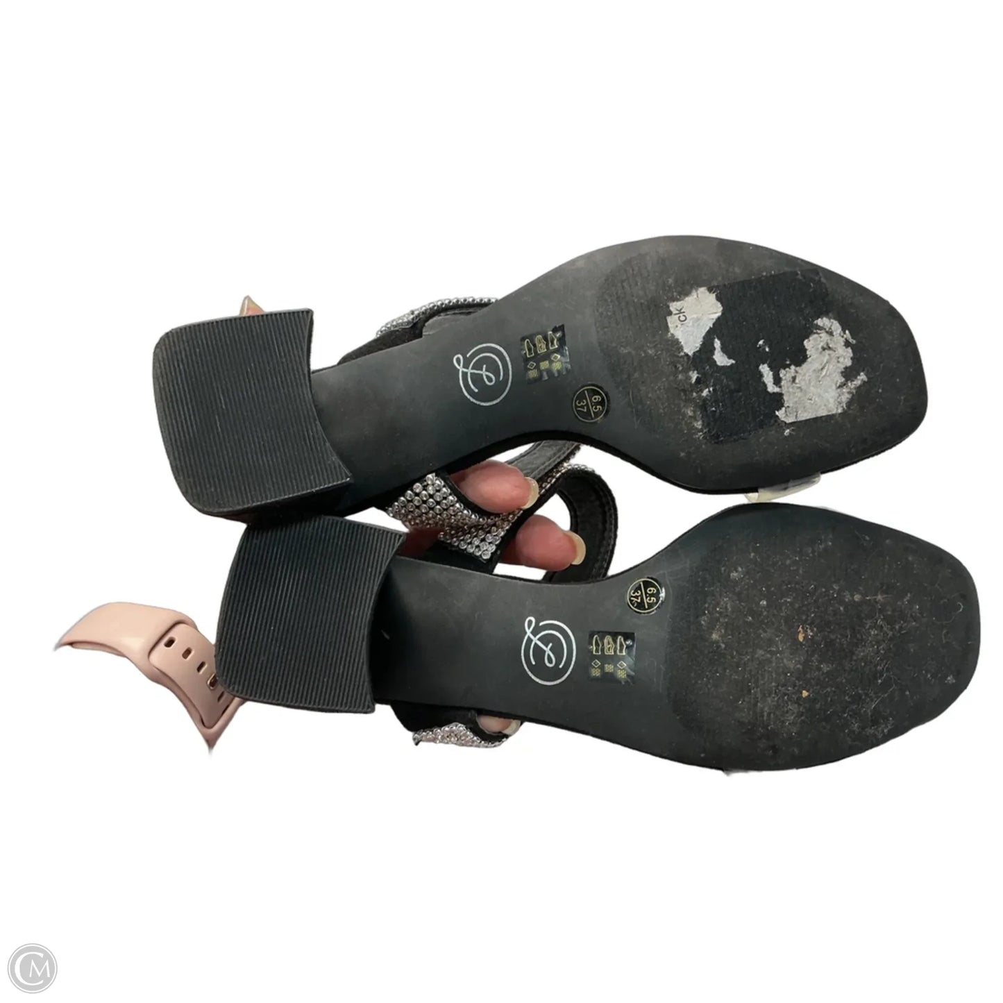 Sandals Heels Block By Chinese Laundry In Black, Size: 6.5