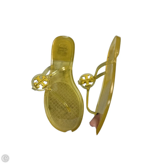 Sandals Designer By Tory Burch In Yellow, Size: 10