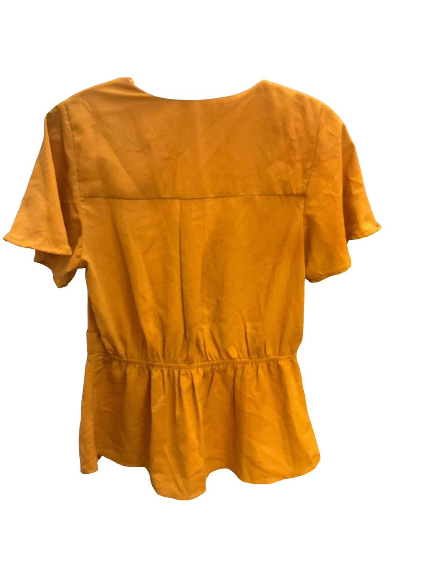 Top Short Sleeve By Monteau In Mustard, Size: M