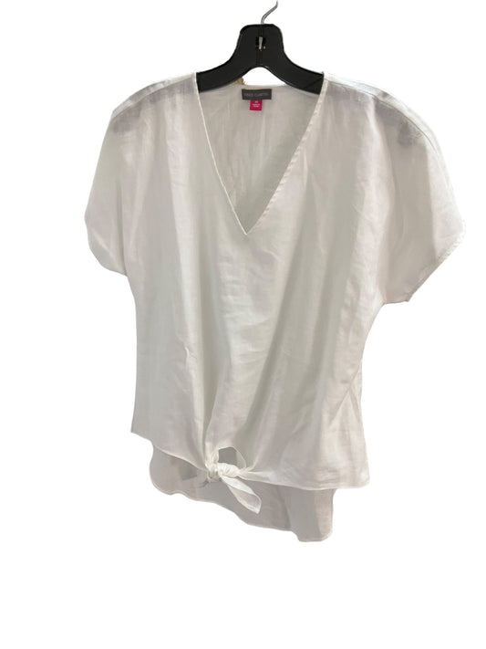 Top Short Sleeve By Vince Camuto In White, Size: Xs