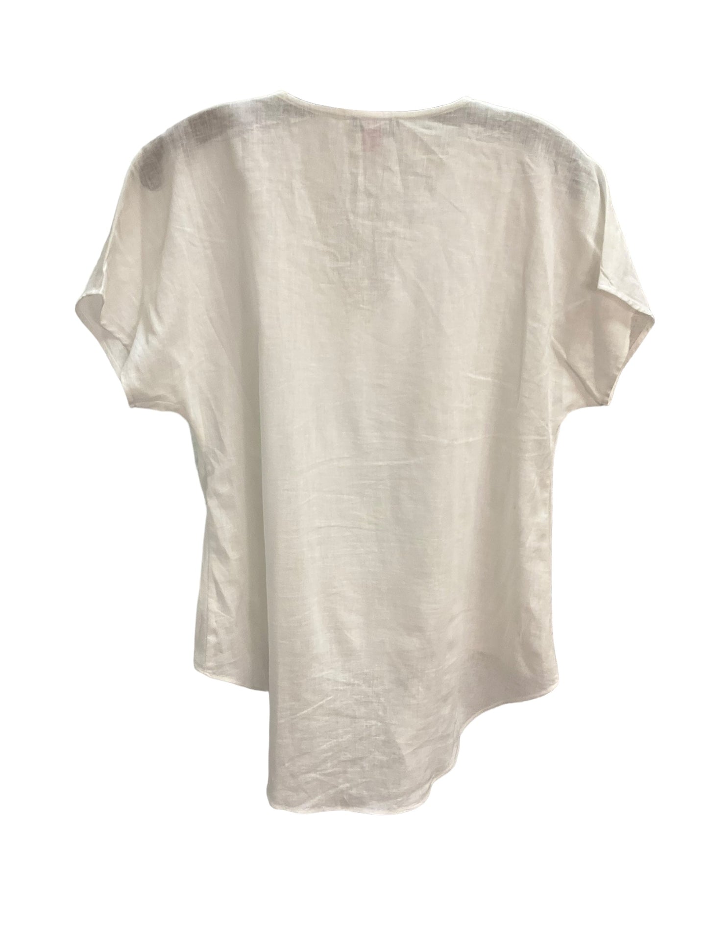 Top Short Sleeve By Vince Camuto In White, Size: Xs