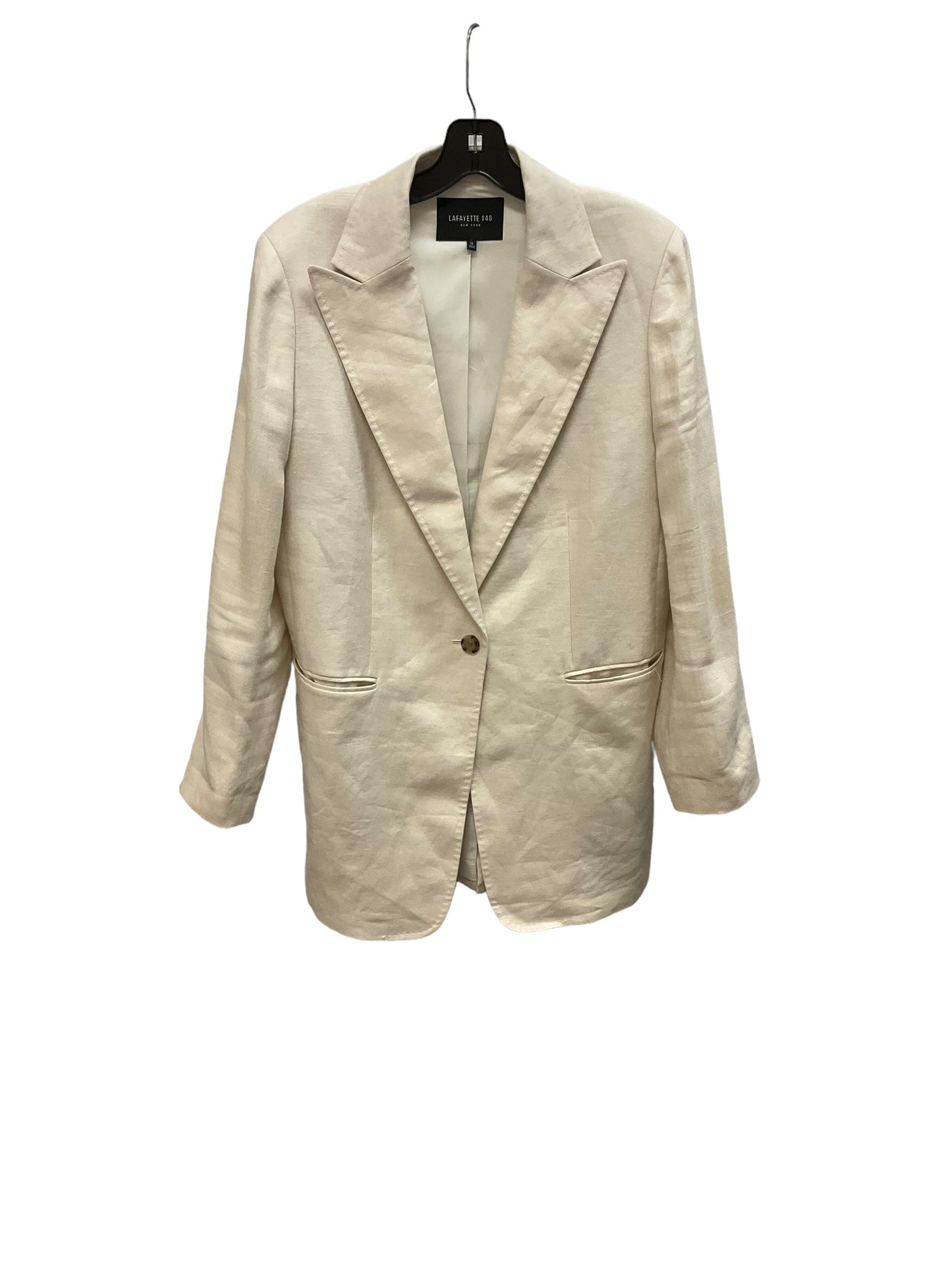 Blazer By Lafayette 148 In Cream, Size: M