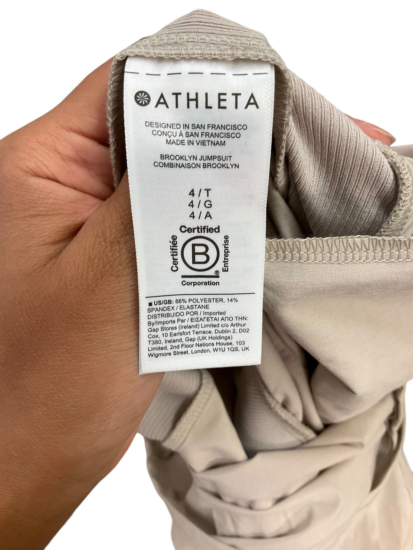 Jumpsuit By Athleta In Beige, Size: S