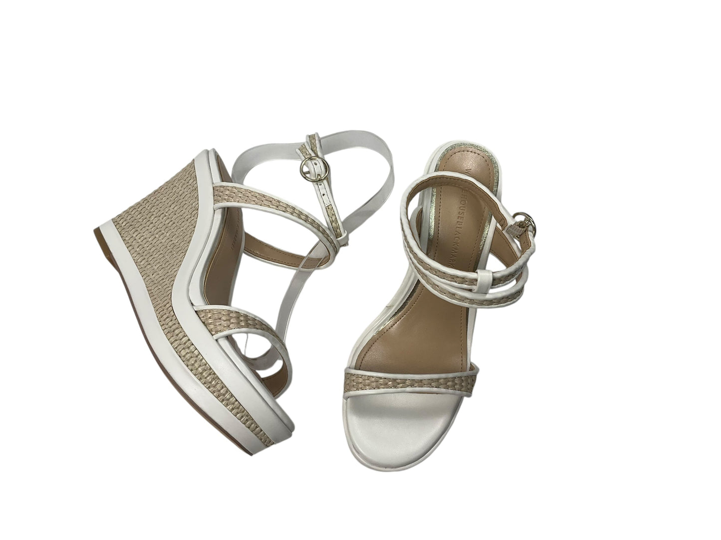 Sandals Heels Wedge By White House Black Market In White, Size: 5.5