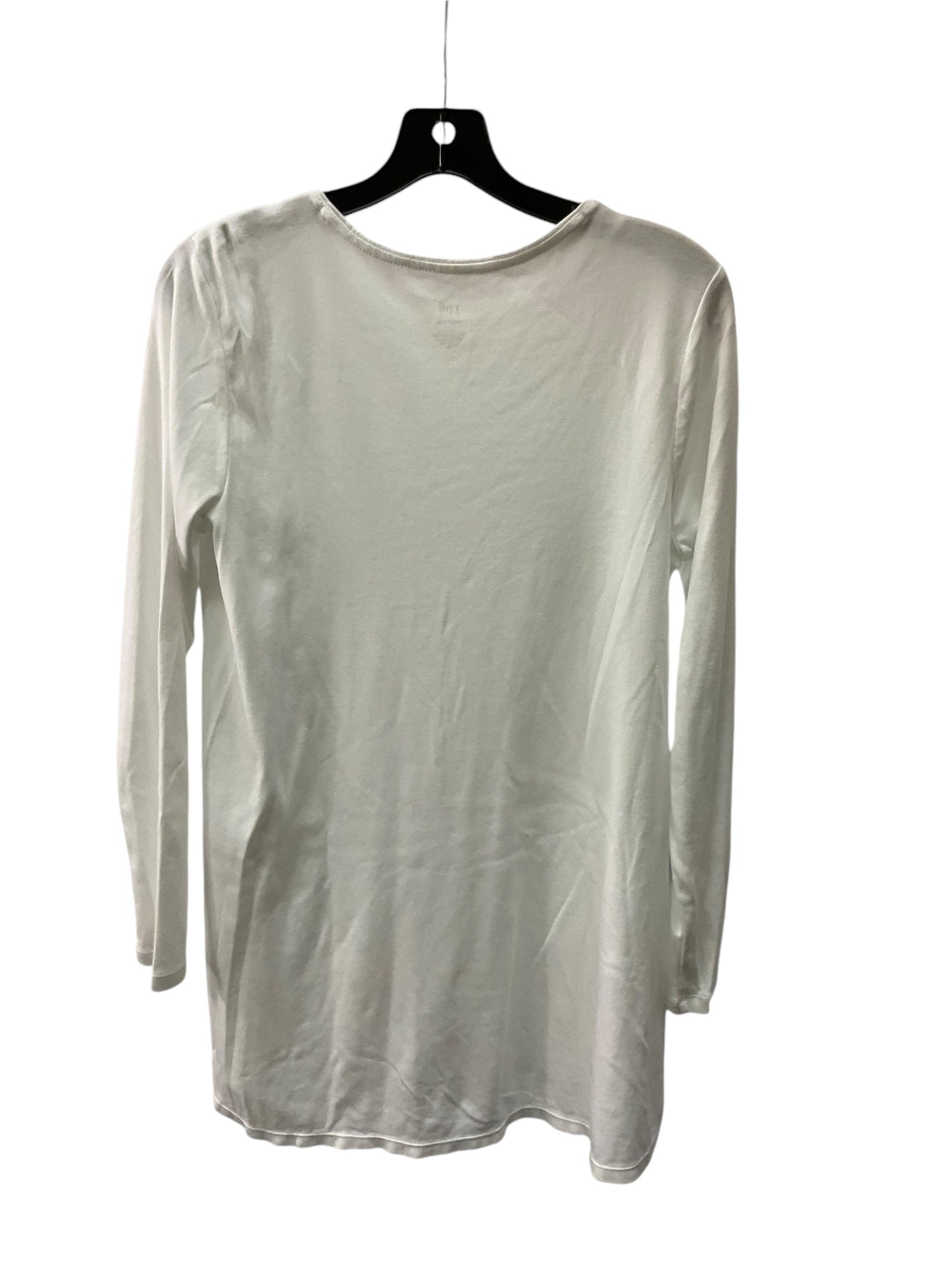 Top Long Sleeve Basic By J Jill In White, Size: M