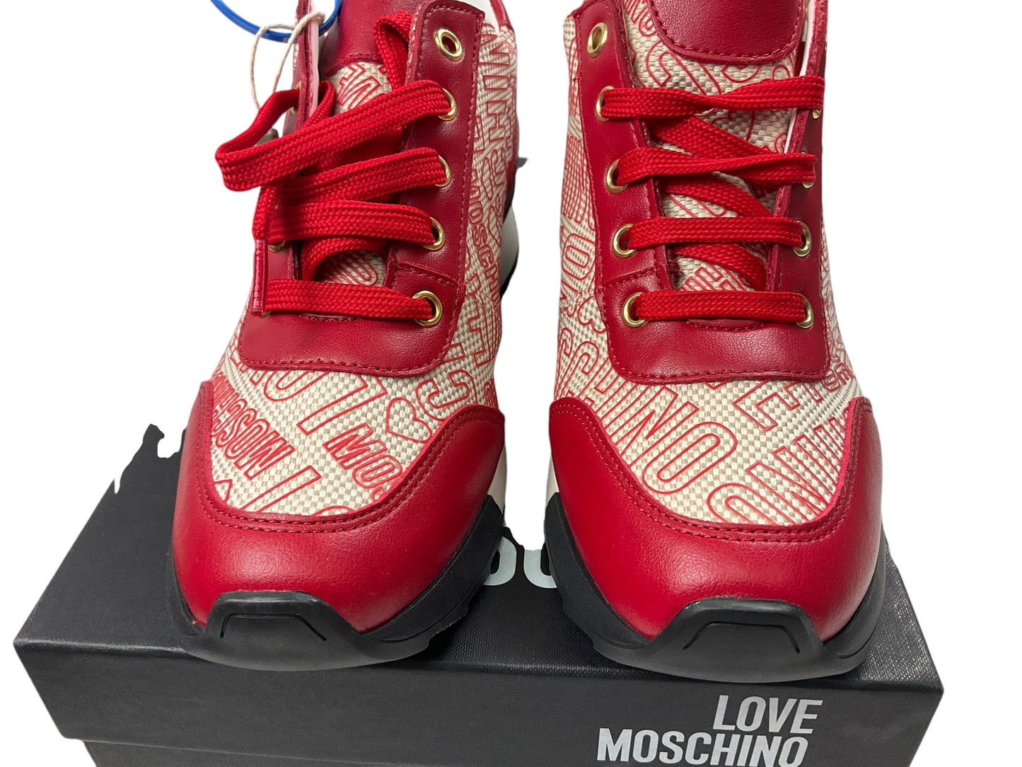 Shoes Designer By Love Moschino In Red, Size: 9