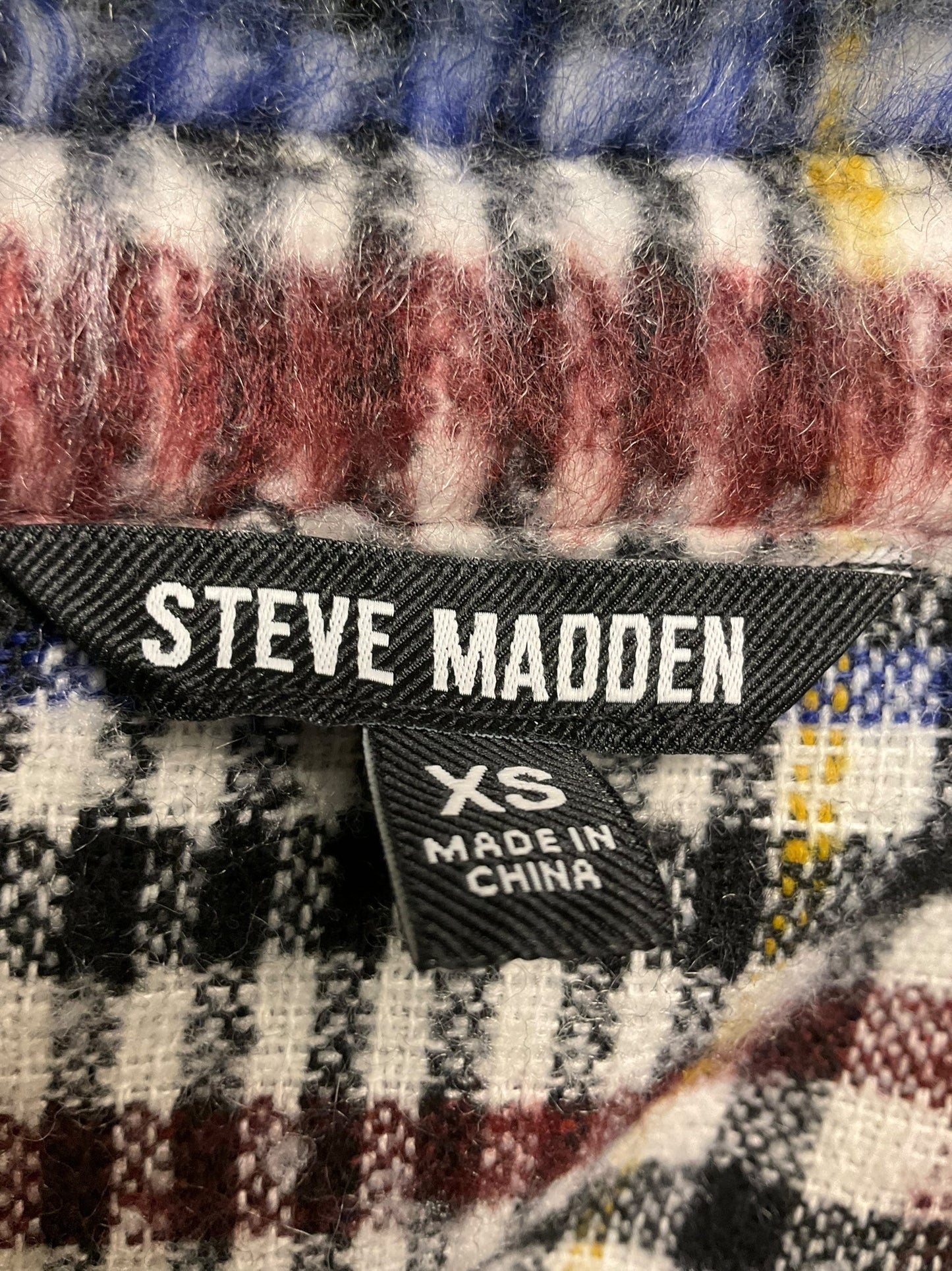 Jacket Shirt By Steve Madden In Plaid, Size: Xs