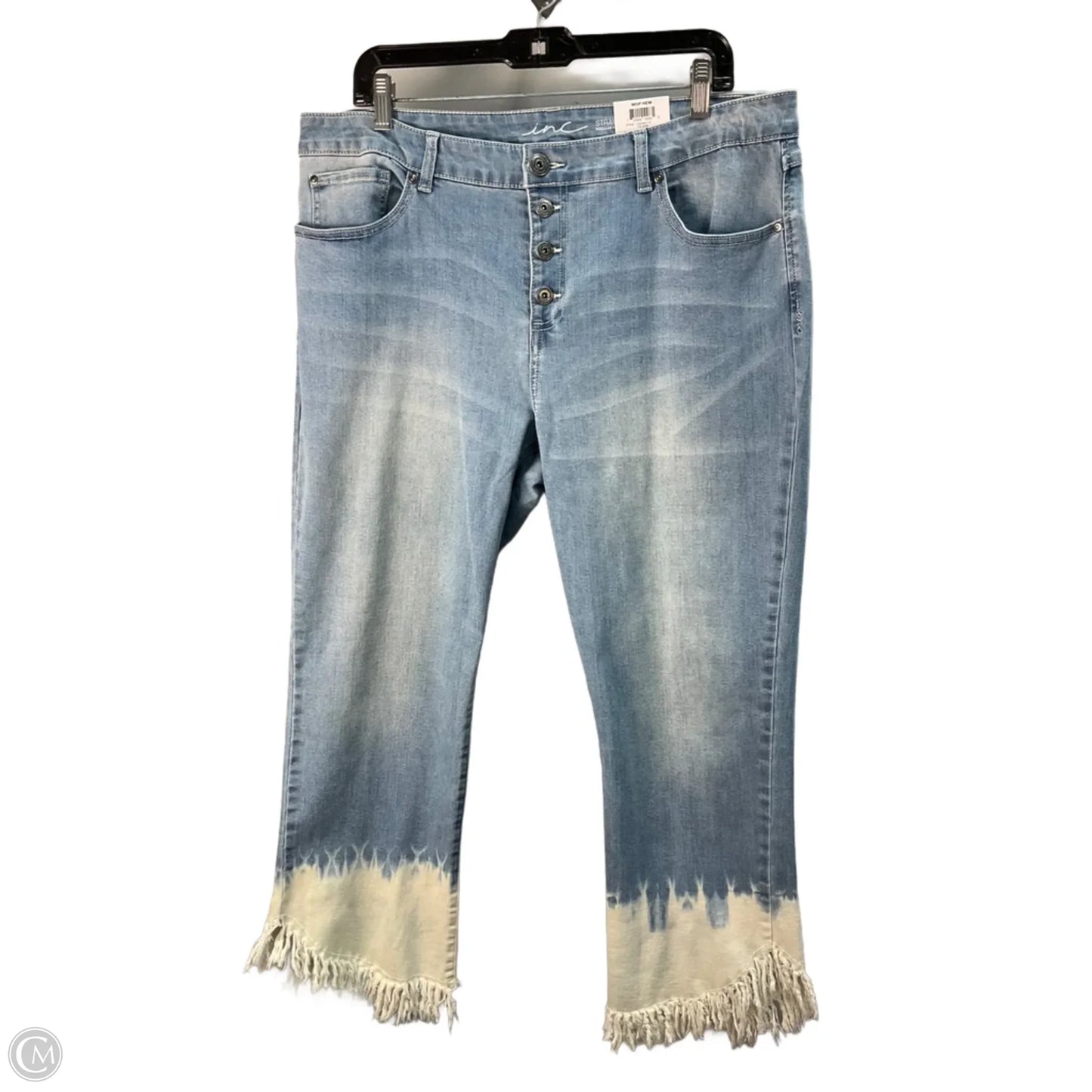 Jeans Cropped By Inc In Blue Denim, Size: 16