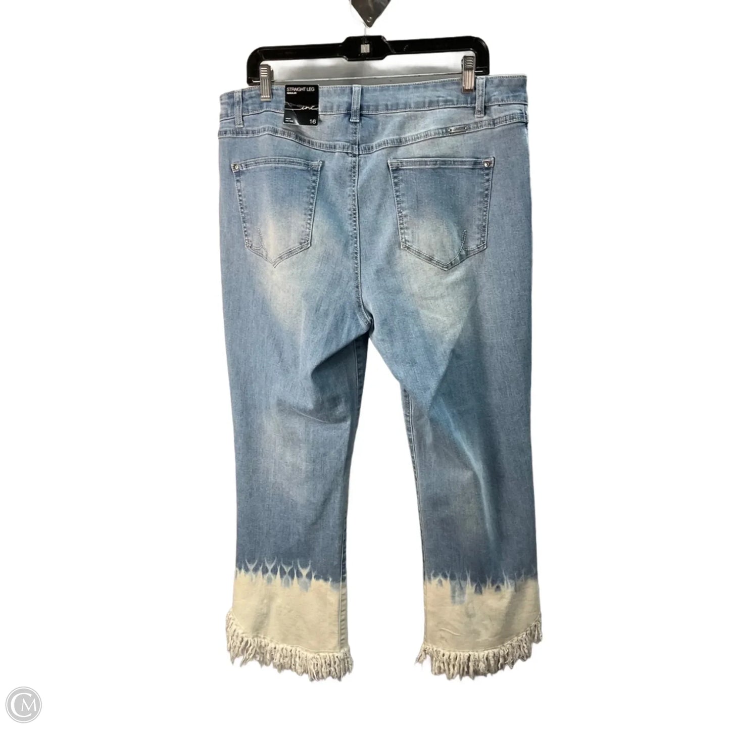 Jeans Cropped By Inc In Blue Denim, Size: 16