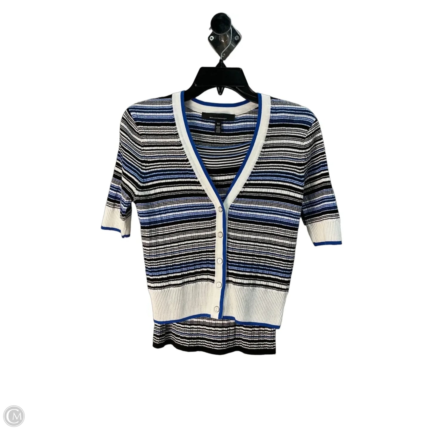 Top 2pc Short Sleeve By White House Black Market In Black & Blue, Size: Xs