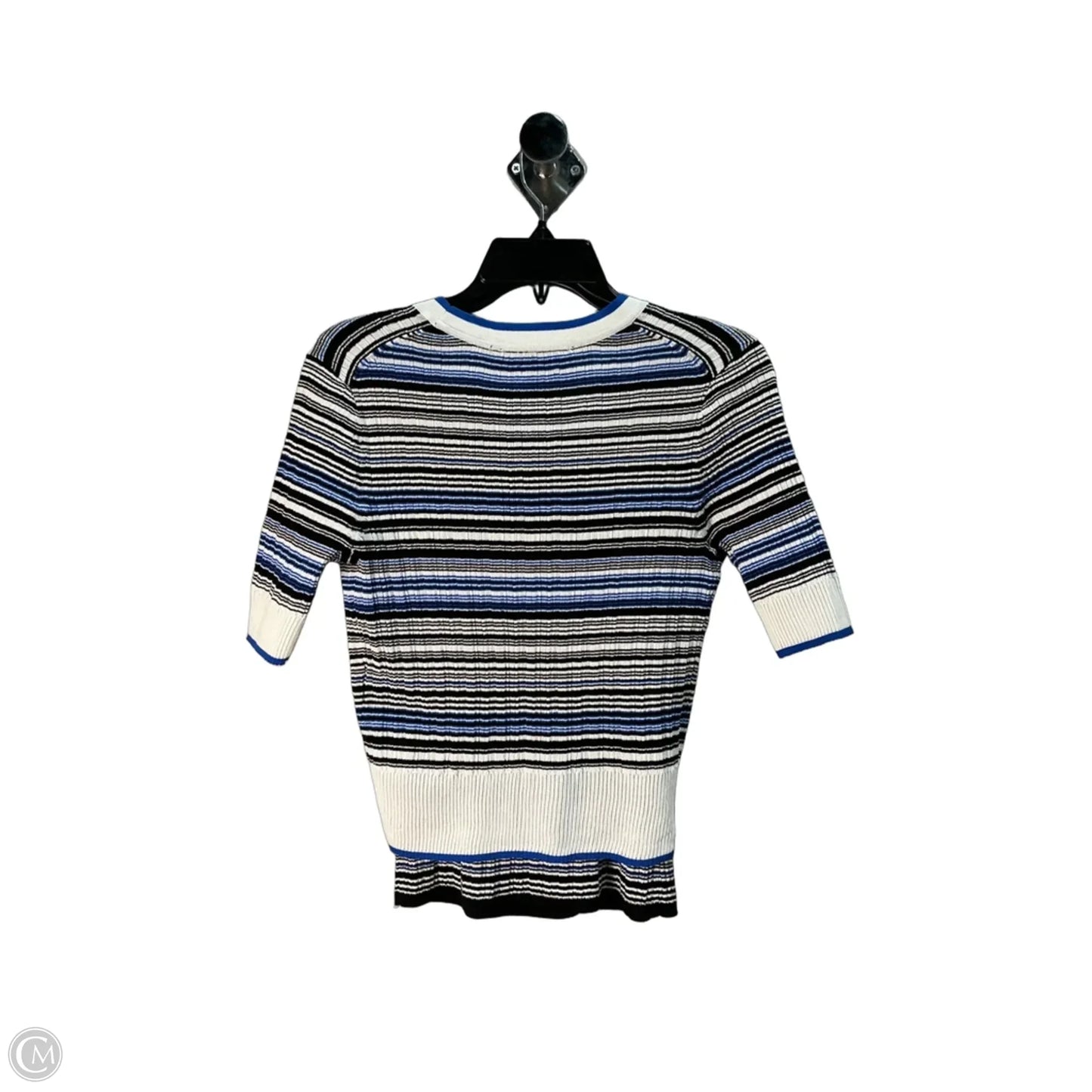 Top 2pc Short Sleeve By White House Black Market In Black & Blue, Size: Xs