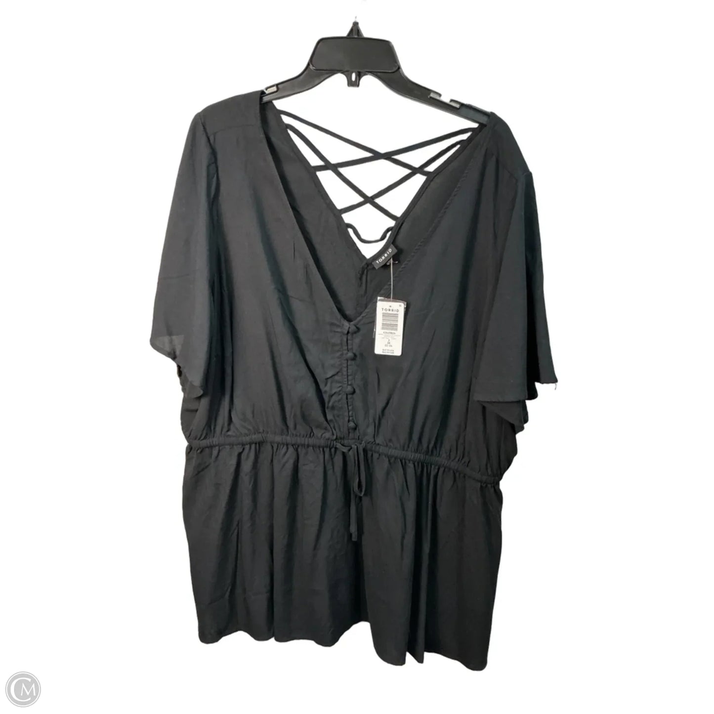 Top Short Sleeve By Torrid In Black, Size: 22