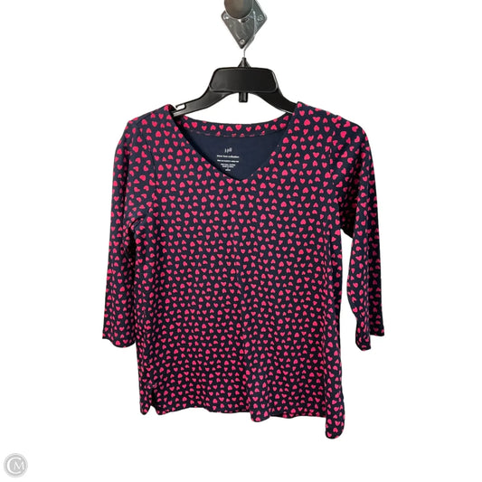 Top 3/4 Sleeve By J. Jill In Blue & Red, Size: S