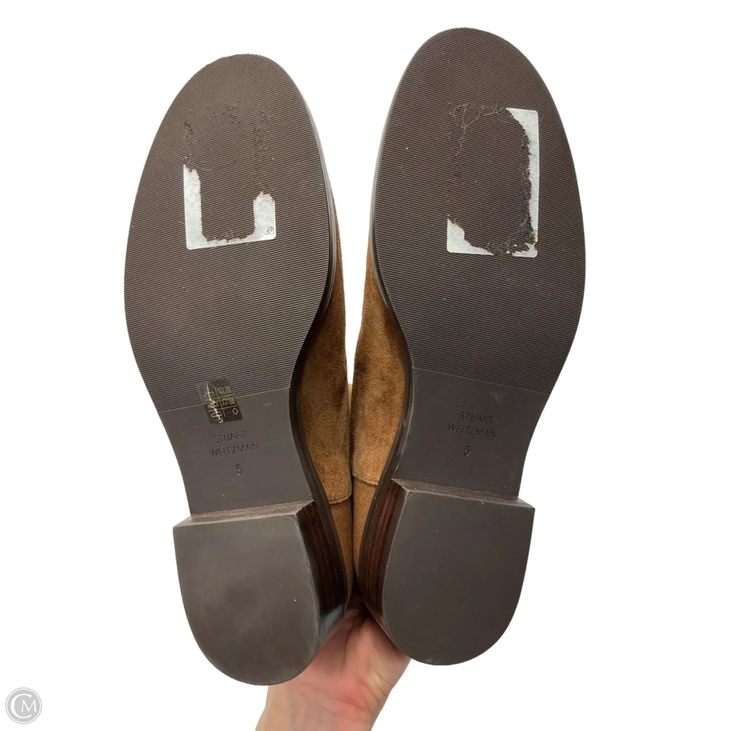 Boots Designer By Stuart Weitzman In Brown, Size: 5