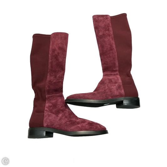 Boots Designer By Stuart Weitzman In Red, Size: 5.5