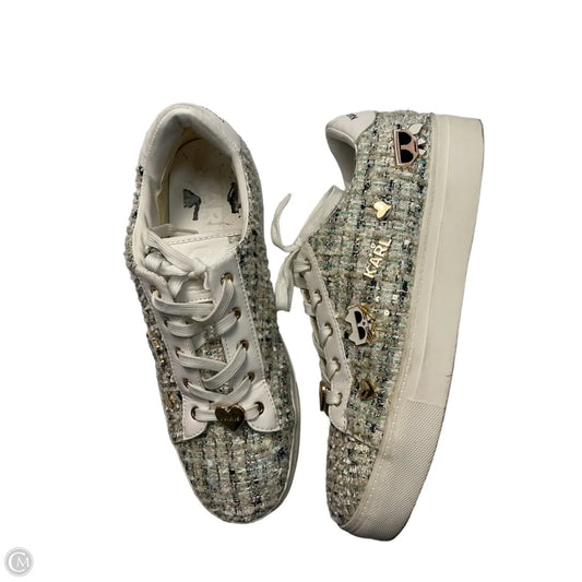 Shoes Designer By Karl Lagerfeld In Green & White, Size: 10