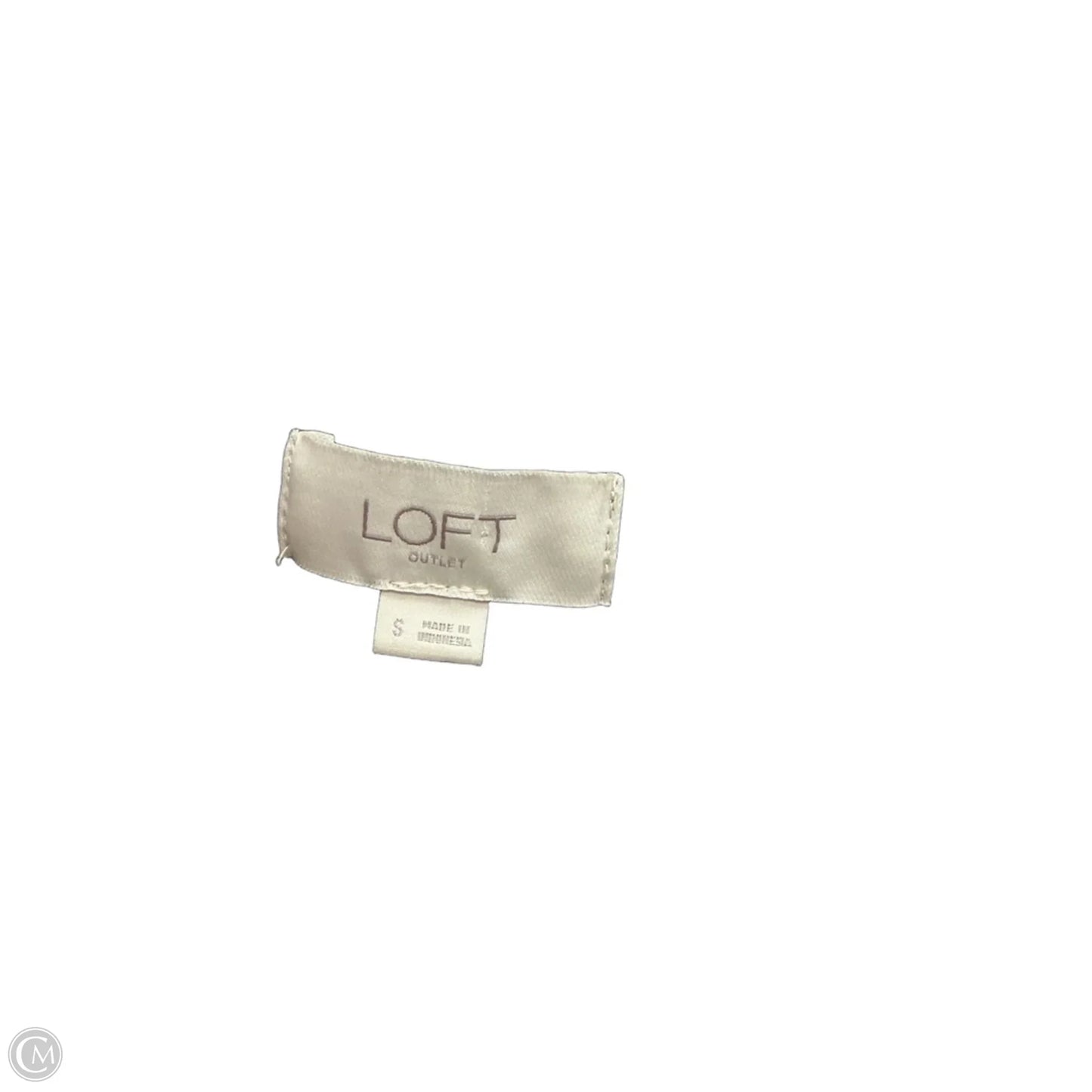 Top Sleeveless By Loft In Black & White, Size: S