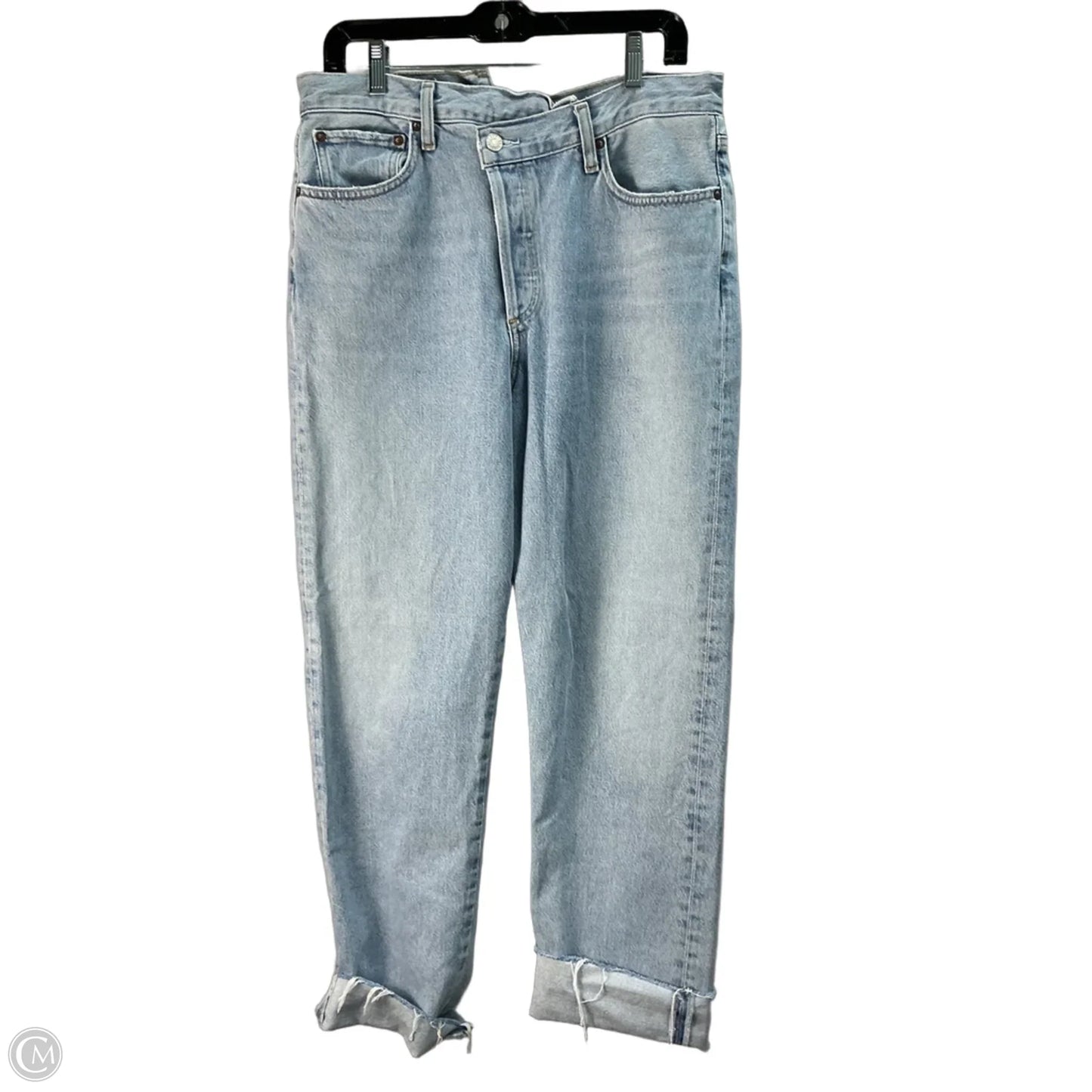 Jeans Straight By Agolde In Blue Denim, Size: 6
