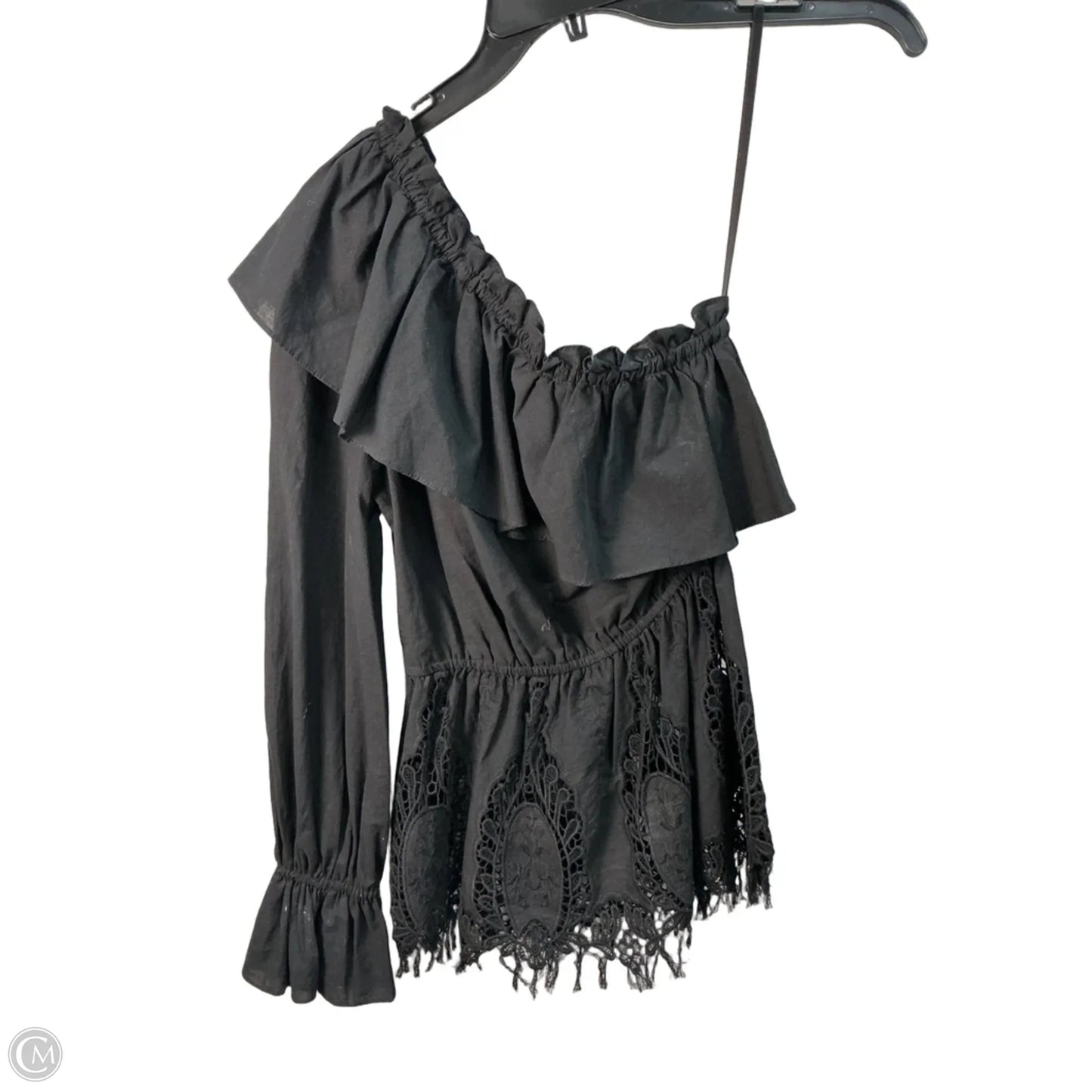 Top Long Sleeve By Bcbgmaxazria In Black, Size: Xs