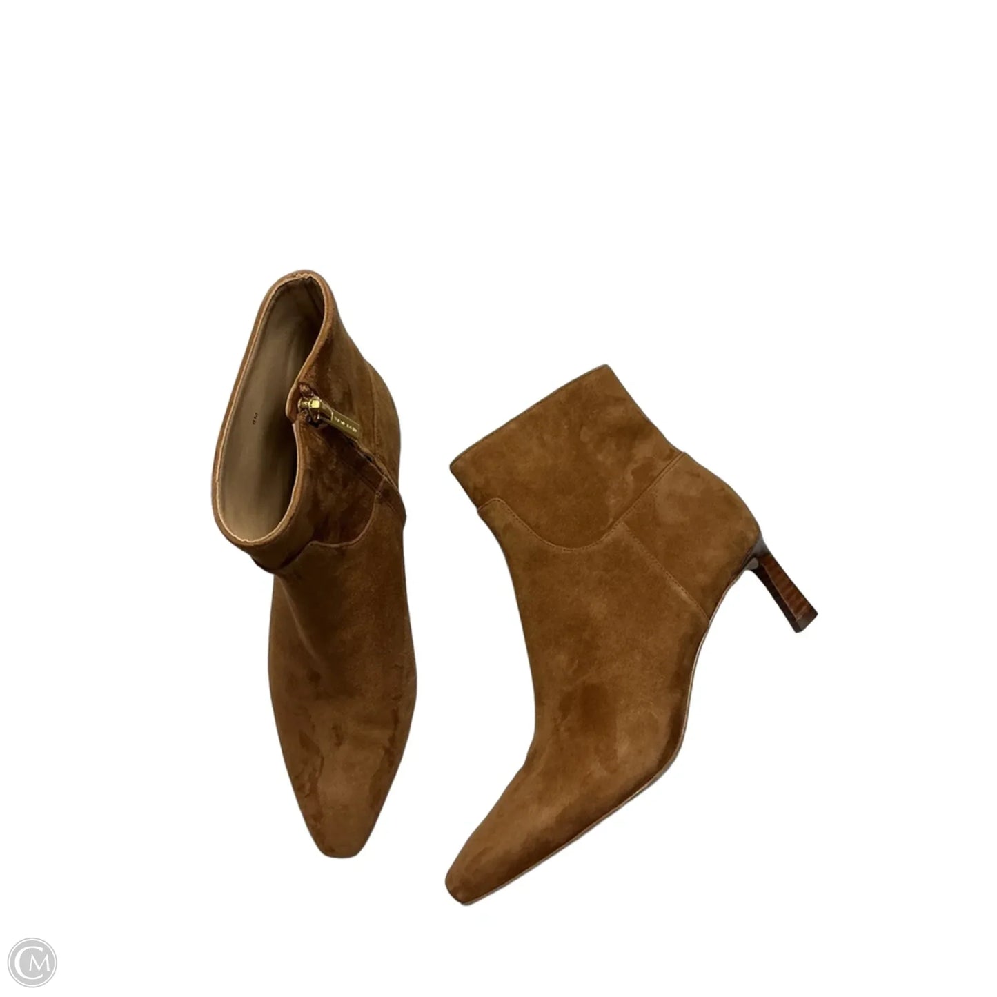 Boots Ankle Heels By Veronica Beard In Tan, Size: 9
