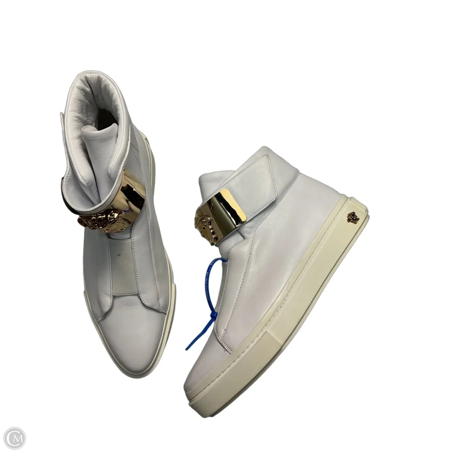 Shoes Luxury Designer By Versace In White, Size: 10