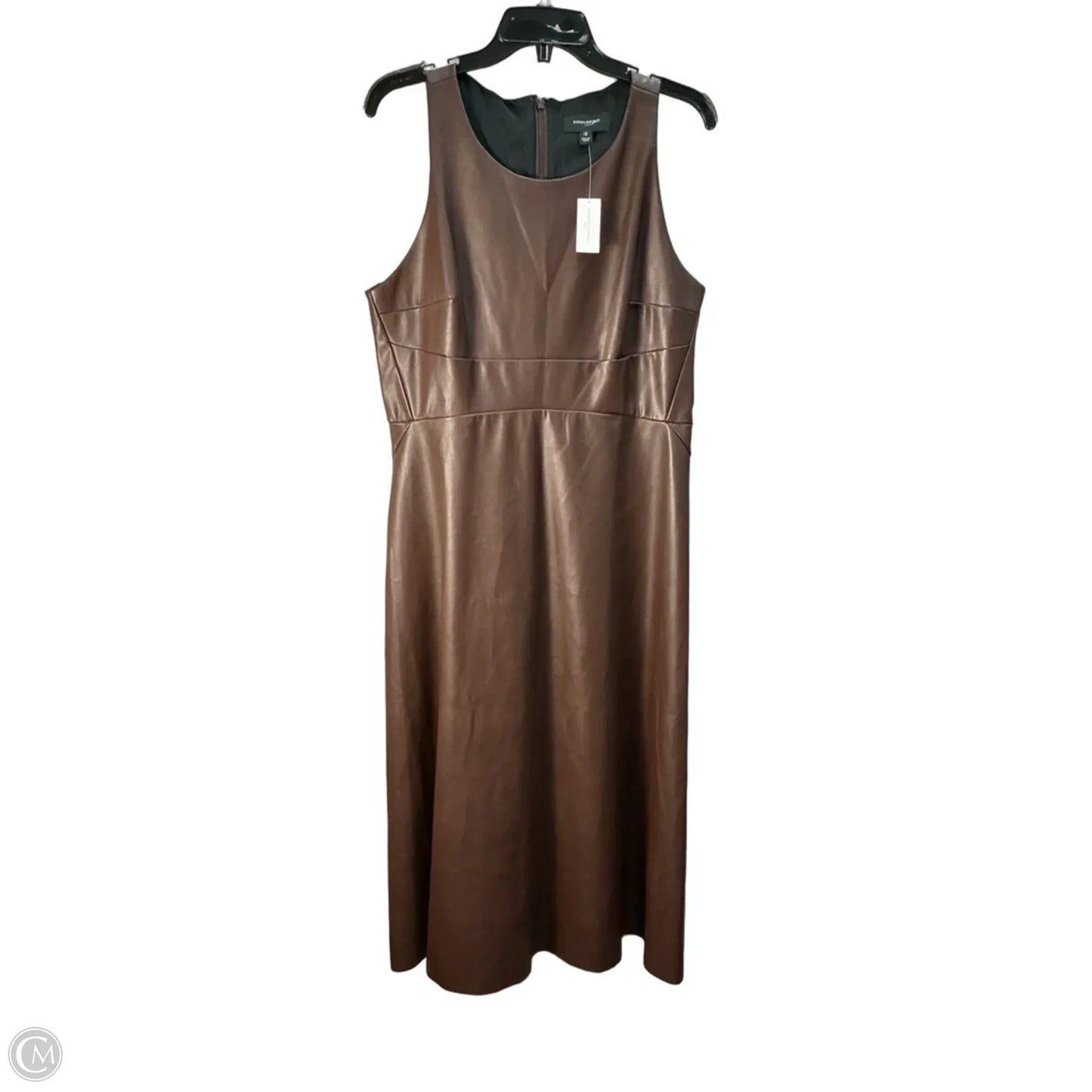 Dress Casual Midi By Banana Republic In Brown, Size: L